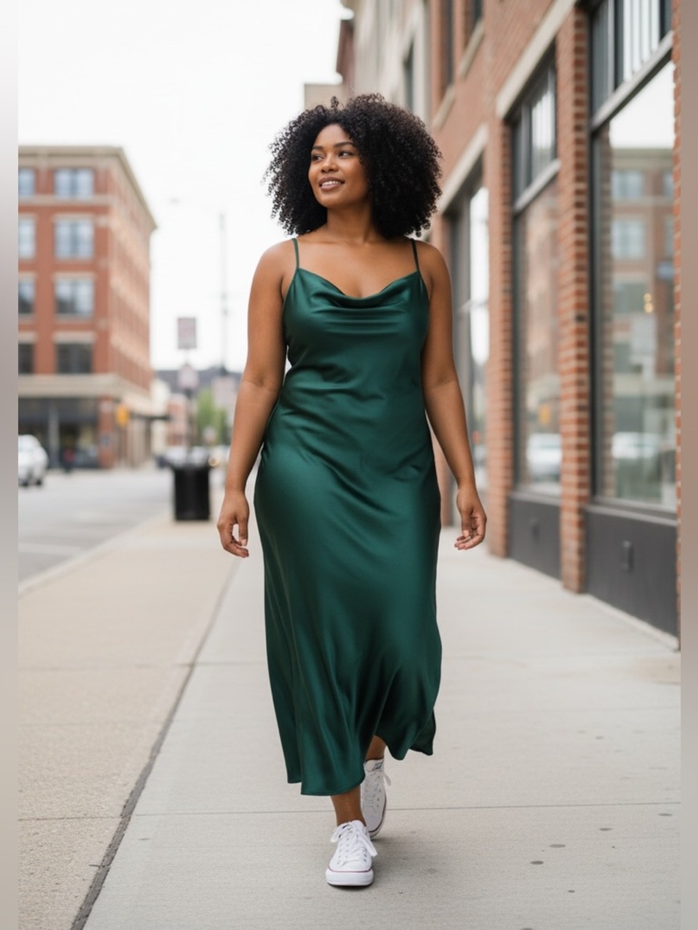 Standards and Practices Elegant Green Maxi Dress